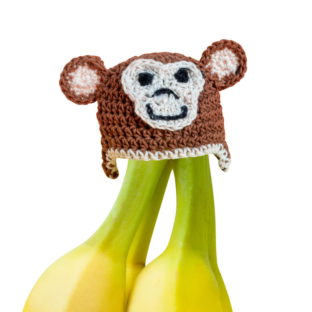 Nana Hats® - Wholesale Kitchen Tool/Gadget - Monkey Nana Hat | Includes 2 Stretchy Silicone Caps with Magnets1
