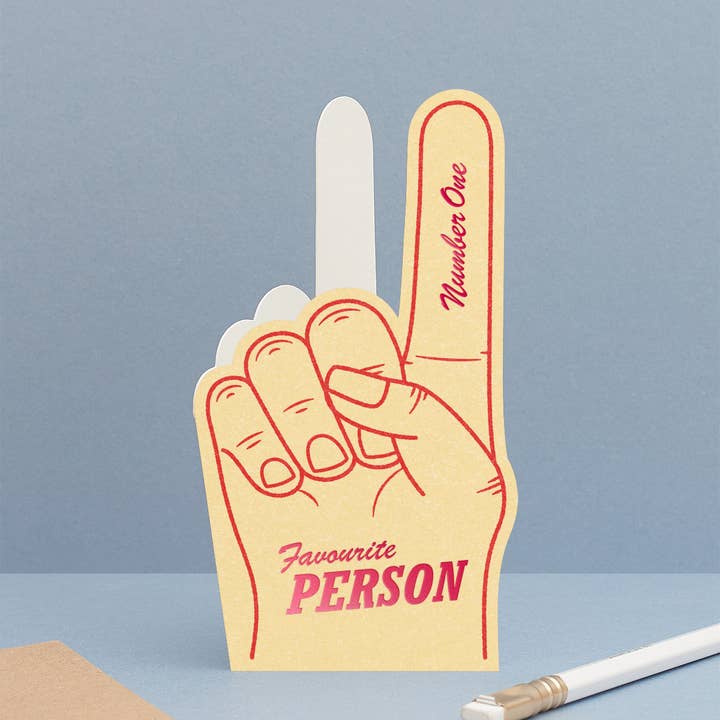 Another Loop - Wholesale Valentine's Day Card - No.1 Favourite Foam Finger Card for Valentine's | Friendship0
