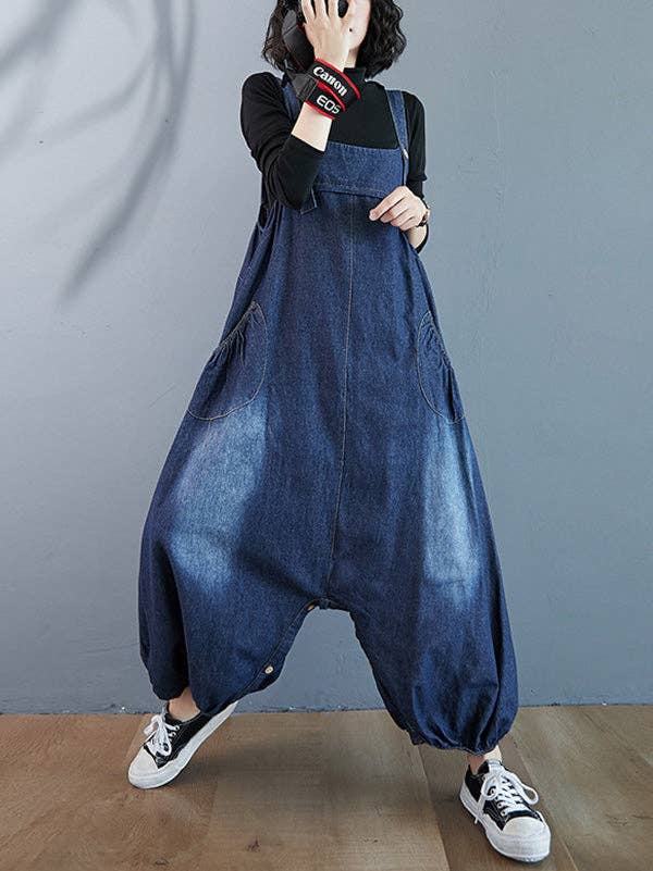 Sheer Trend – wholesale Overaller - Dam – Enkel Denim Knäppt Overaller & Klänning3