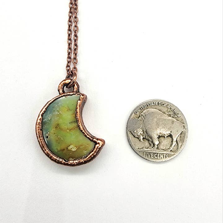 MergingMetals - Wholesale Pendant/Charm Necklace - Petite Chrysoprase Crescent Moon Necklace3