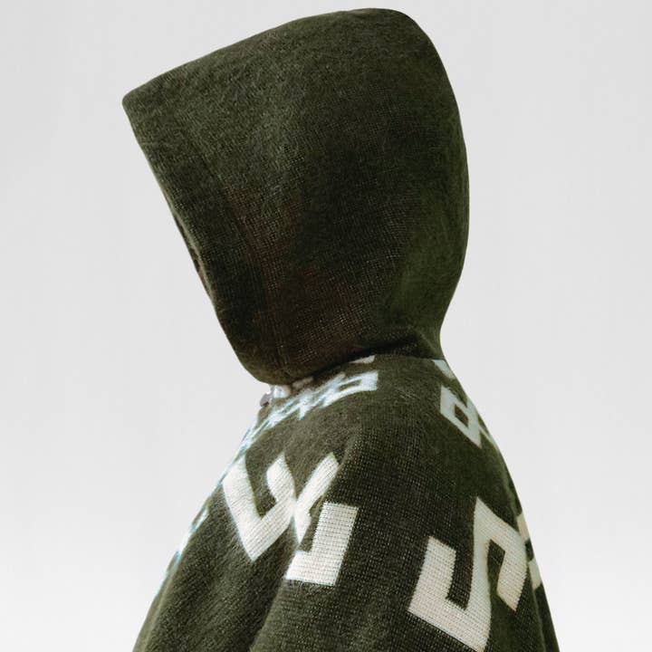 ECUALAMA - Wholesale Poncho - Unisex - Clint Eastwood Poncho cowboy Serape replica handmade of Alpaca wool Unisex - olive green8