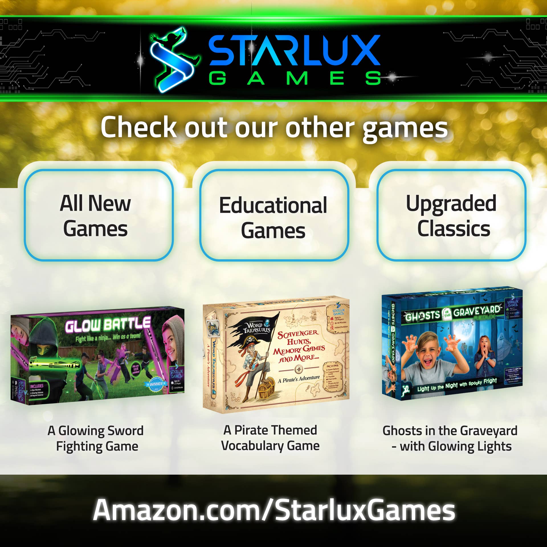 Starlux Games - Vente Jeu de sport – enfant et bébé - Capture the Flag REDUX - Jeu extérieur lumineux phosphorescent9