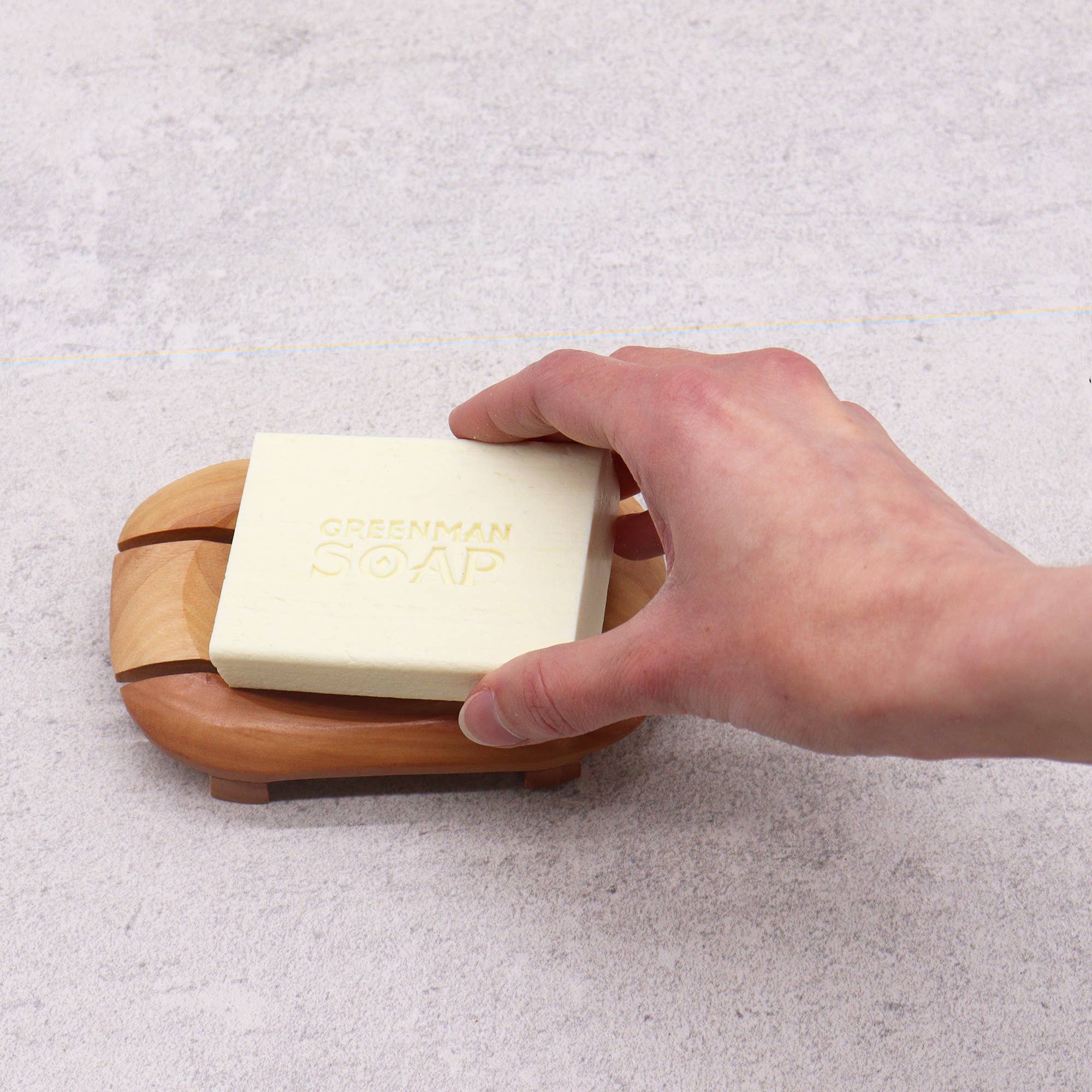 Ancient Wisdom - Vente Porte-savons de bain - Porte-savon classique en sapotille - Ovale dans un rectangle3