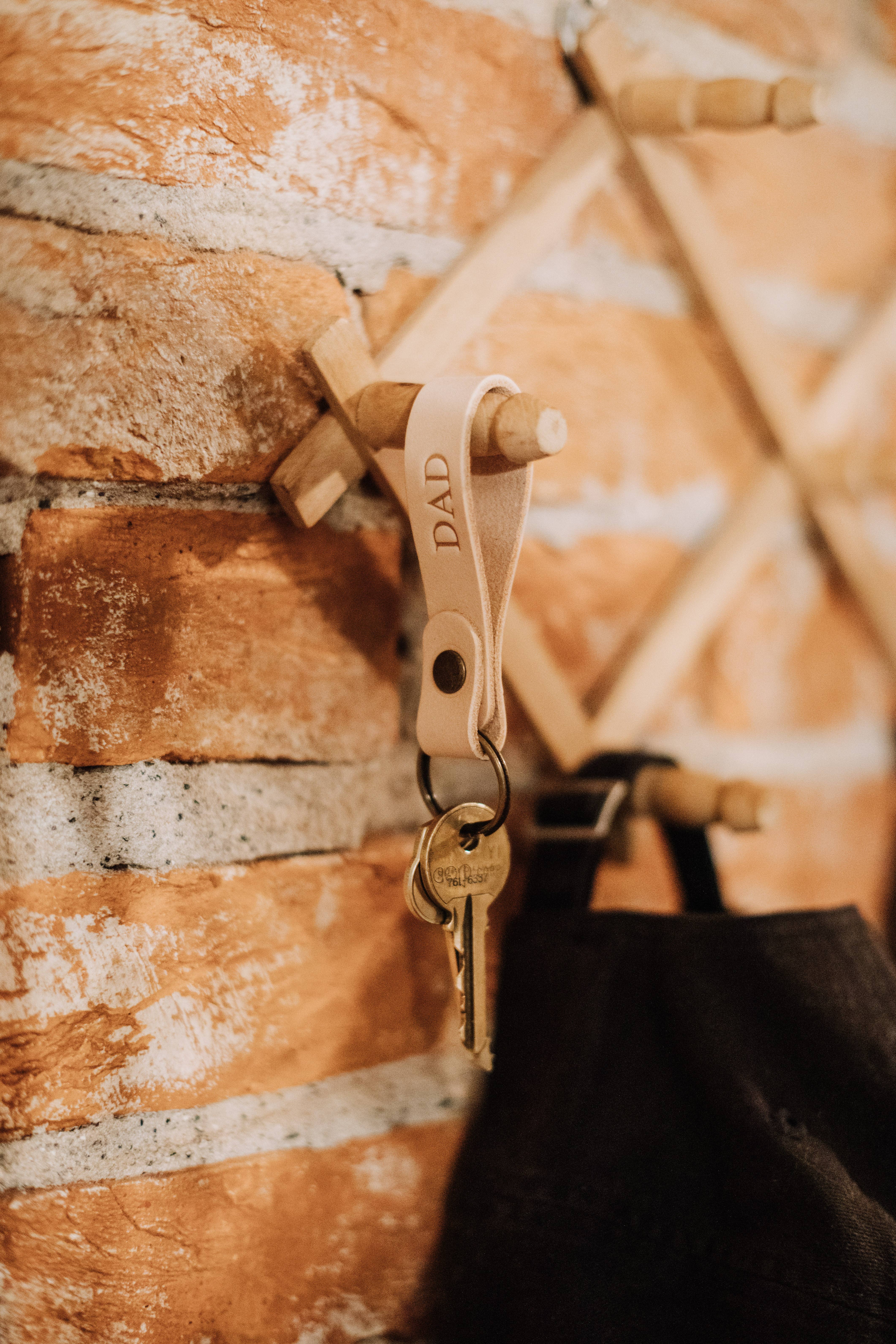 Moccaberry - Wholesale Keychain - Unisex - Leather Keychain Natural Tan, Personalized Keychain5