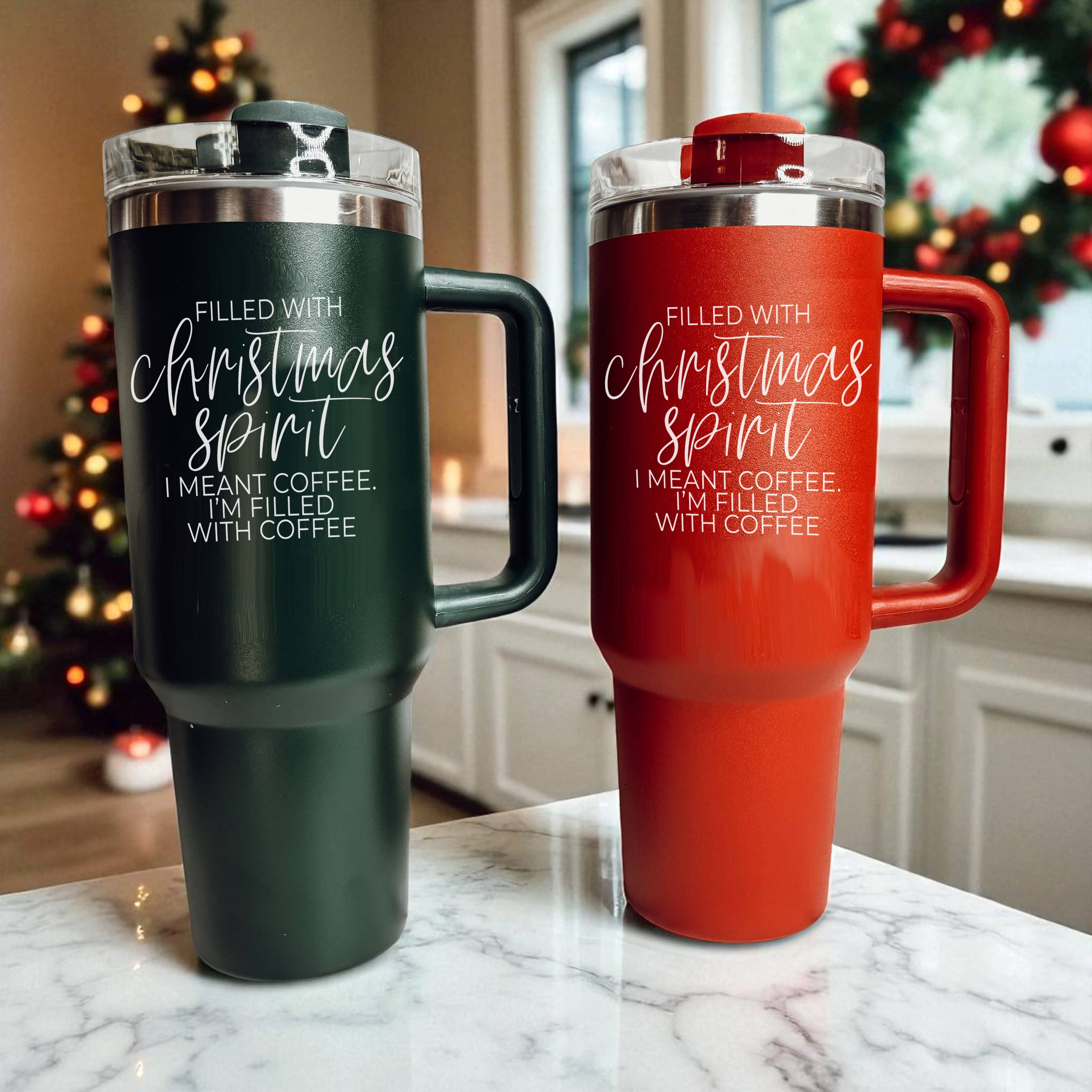 Gia Roma - Wholesale Insulated Mug/Tumbler - Funny Christmas Coffee Mugs, Red Holiday Tumblers With Straw6