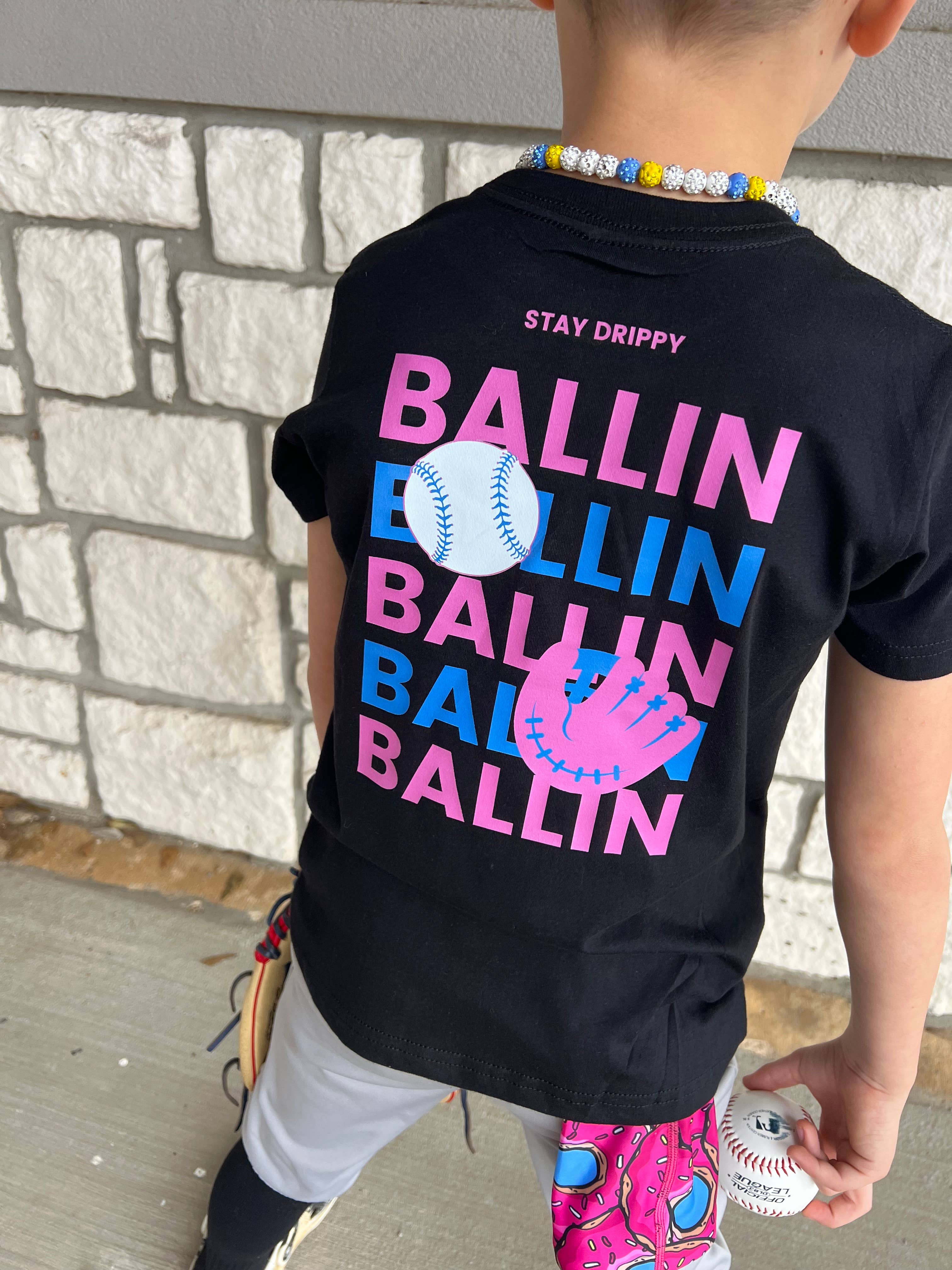 BSBL DRIP - Wholesale Screen Printed T-Shirt - Kids - BSBL DRIP- Ballin