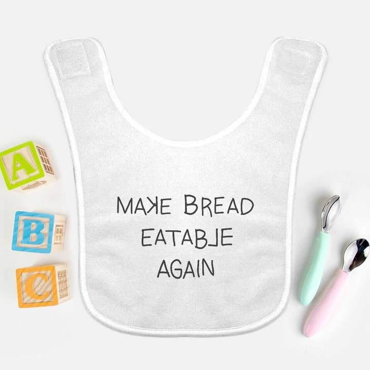 Bavoir pour bébé Pessah Make Bread Eatable Again pour la vente par Love Always, Audrey