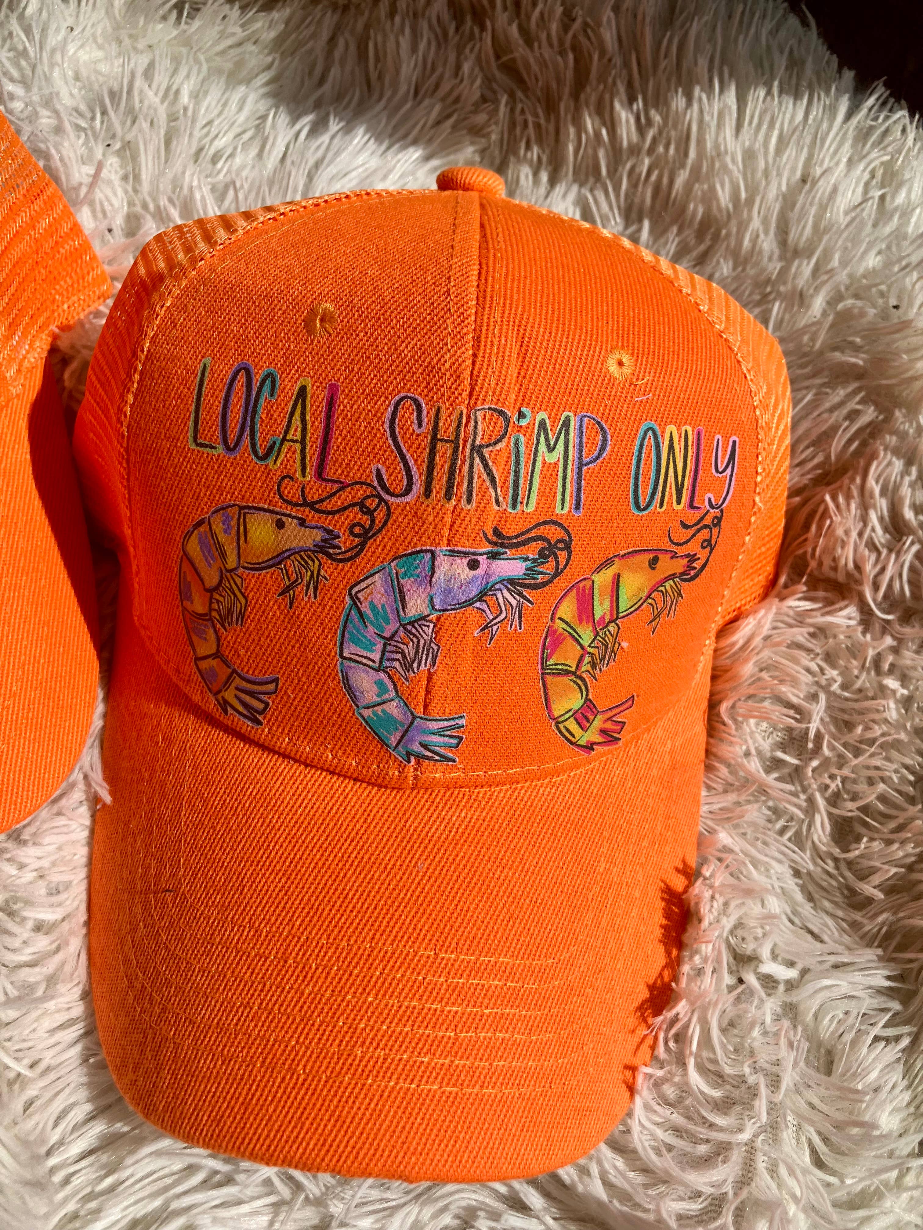 on the Bayou - Wholesale Trucker Hat - Unisex - local shrimp only trucker hats10