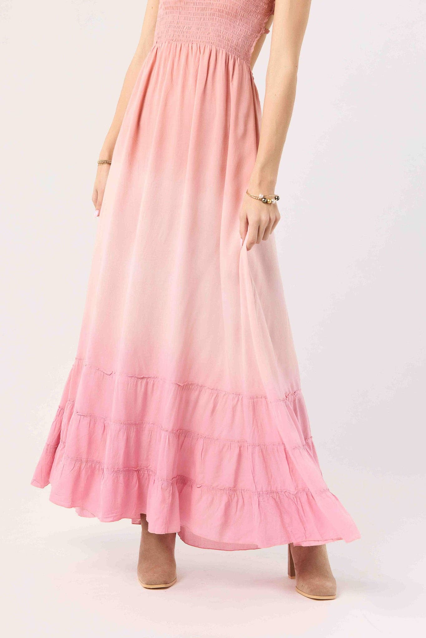 Ombre rose mauve Robe Maxi Bellini en vente sur Faire5