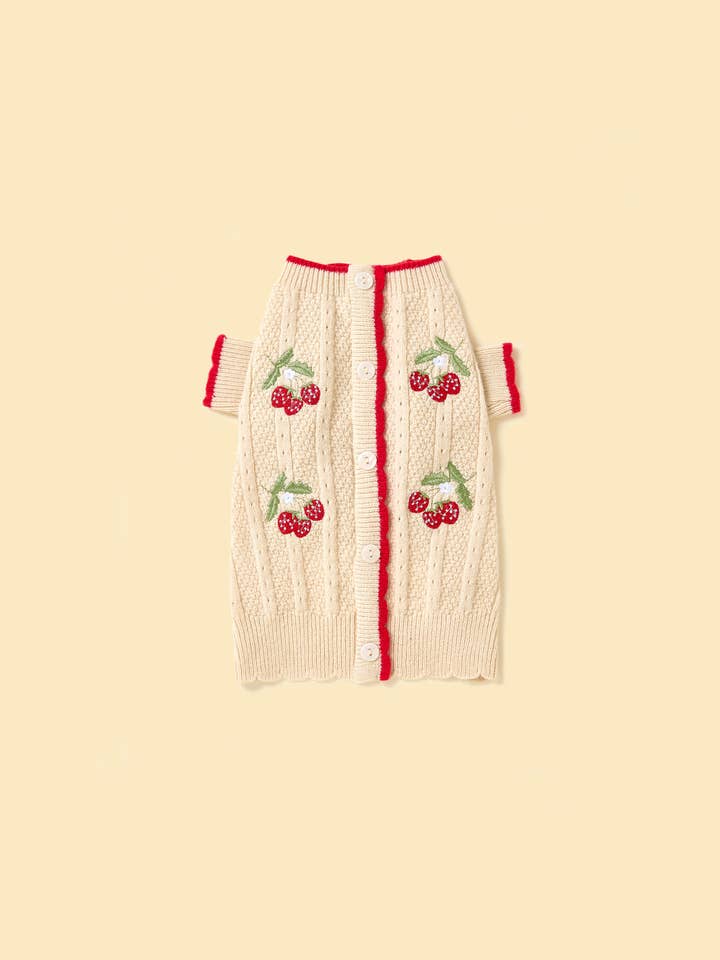 Upper Eastsider Sweet Strawberry Cardigan🍓 for wholesale by BarkBarkBaby