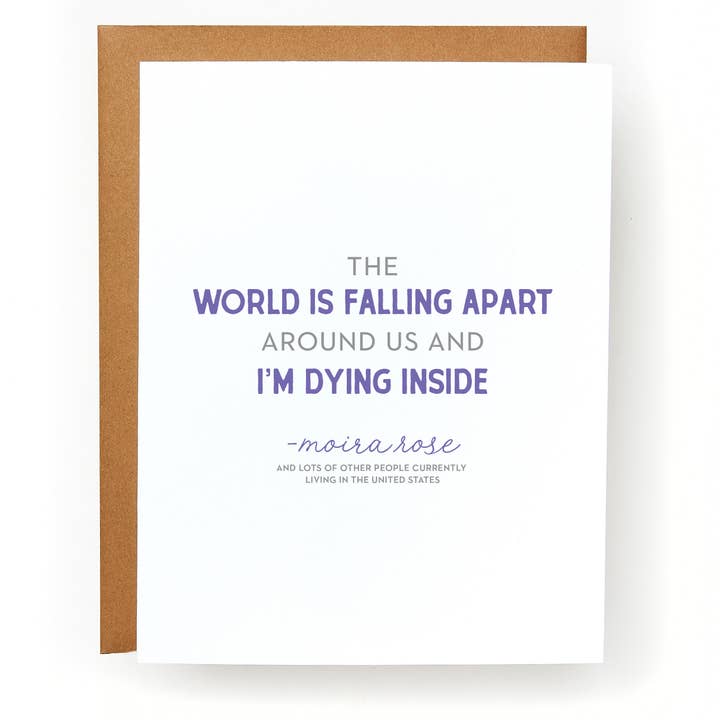 Everything is Absolutely Fucking Fine Greeting Card for wholesale by Red Headed Stepchild Paper Co.