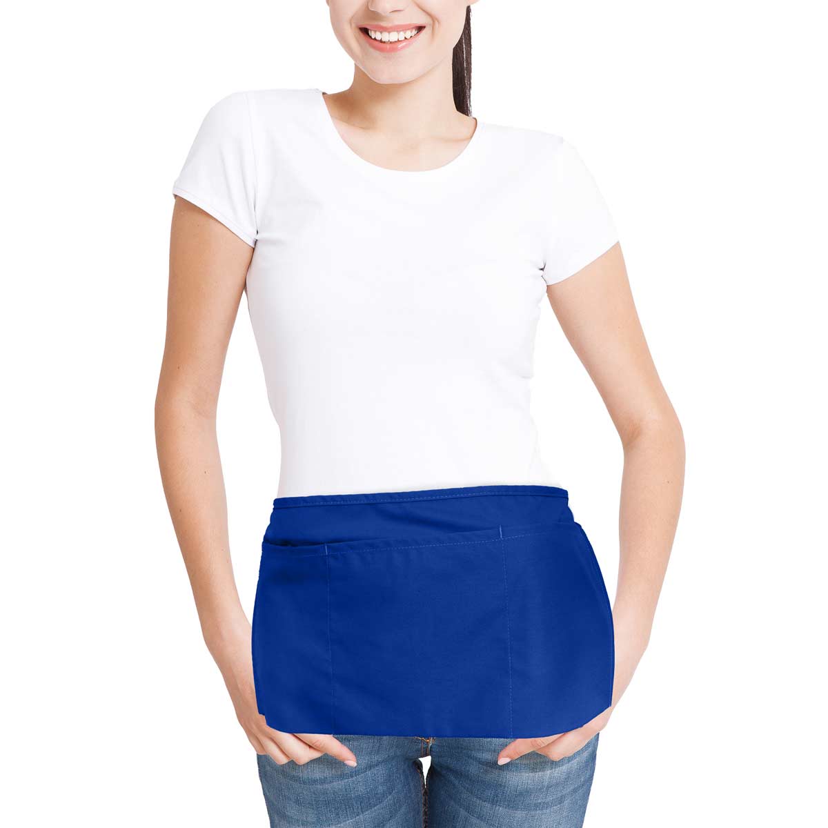 Dalix - Wholesale Apron - DALIX Waist Aprons Kitchen Bib Poly Cotton 3 Pockets46