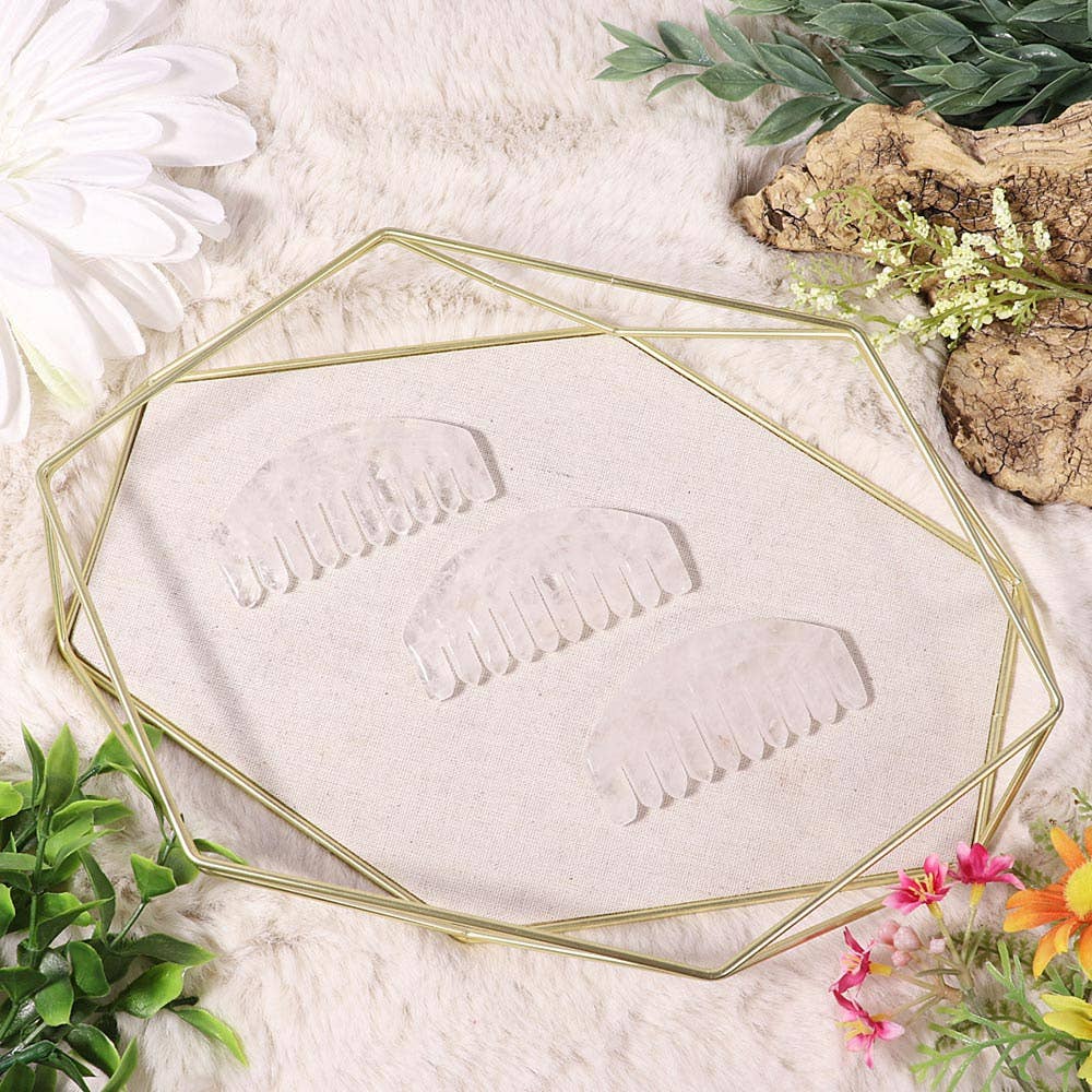 Natures Artifacts Inc - Wholesale Hair Brush/Comb - Energy Comb Small - Clear Quartz | Crystal Combs6