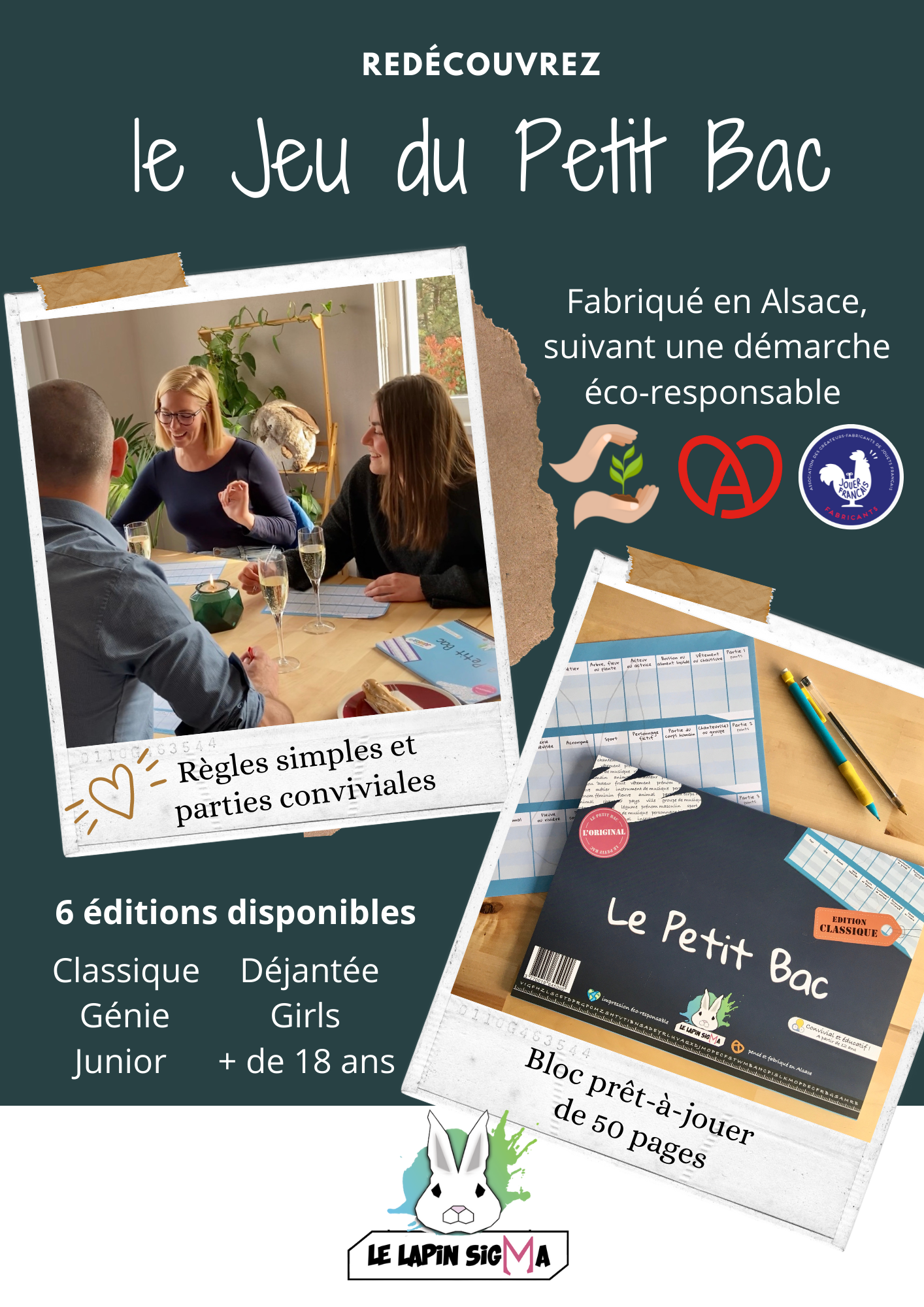 LE LAPIN SIGMA - Wholesale Board Game - Le Petit Bac Game - Junior Edition4