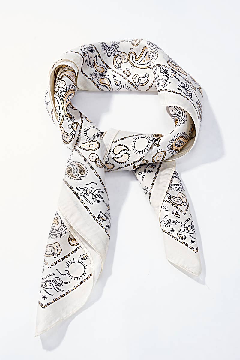 BYREN | ÉLINE L'ATELIER - Wholesale Hair Accessories Set - Women's - Patterned scarf 70x70 cm FL361
