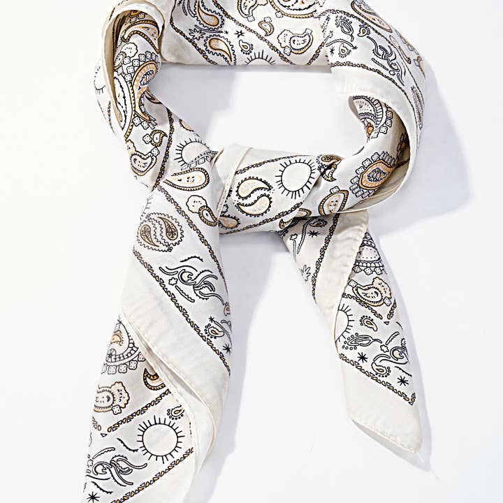 BYREN | ÉLINE L'ATELIER - Wholesale Hair Accessories Set - Women's - Patterned scarf 70x70 cm FL361