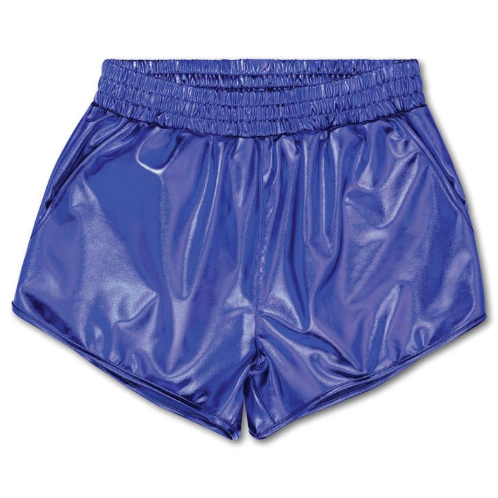 Iscream - Wholesale Shorts - Kids - Blue Metallic Shorts-S