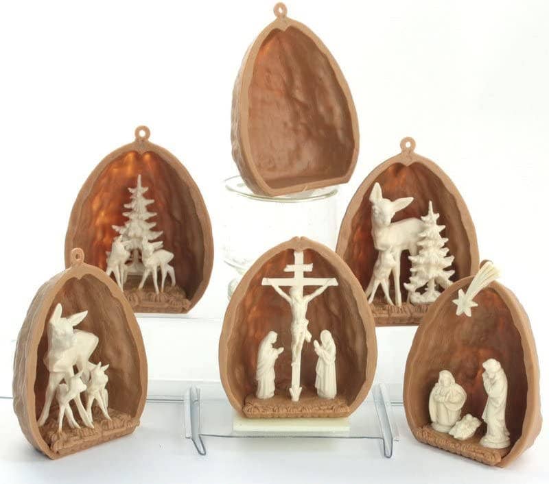 Meyer Imports - Wholesale Decorative Tabletop Object -  German Empty Walnut Shells - 6 Pcs - 203-3-0527