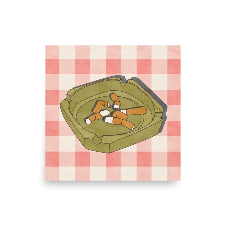 8x8 Bow Ashtray Print for wholesale by Brooke Finally