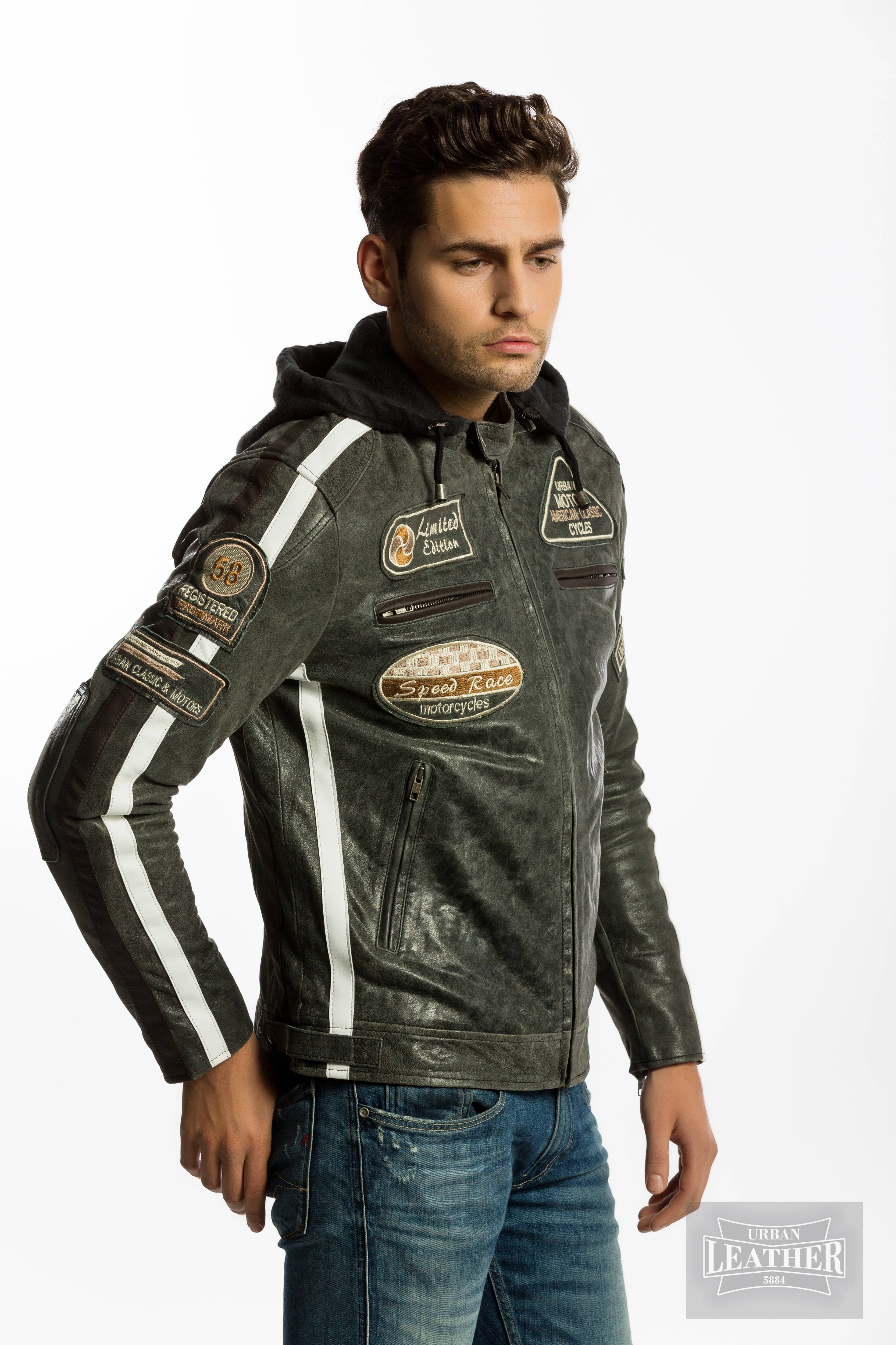 Urban 5884 Amsterdam | Leather jackets - Vendita all'ingrosso Giacca in pelle - Uomo - URBAN 5884 - GIACCA MOTO UOMO FIFTY EIGHT16