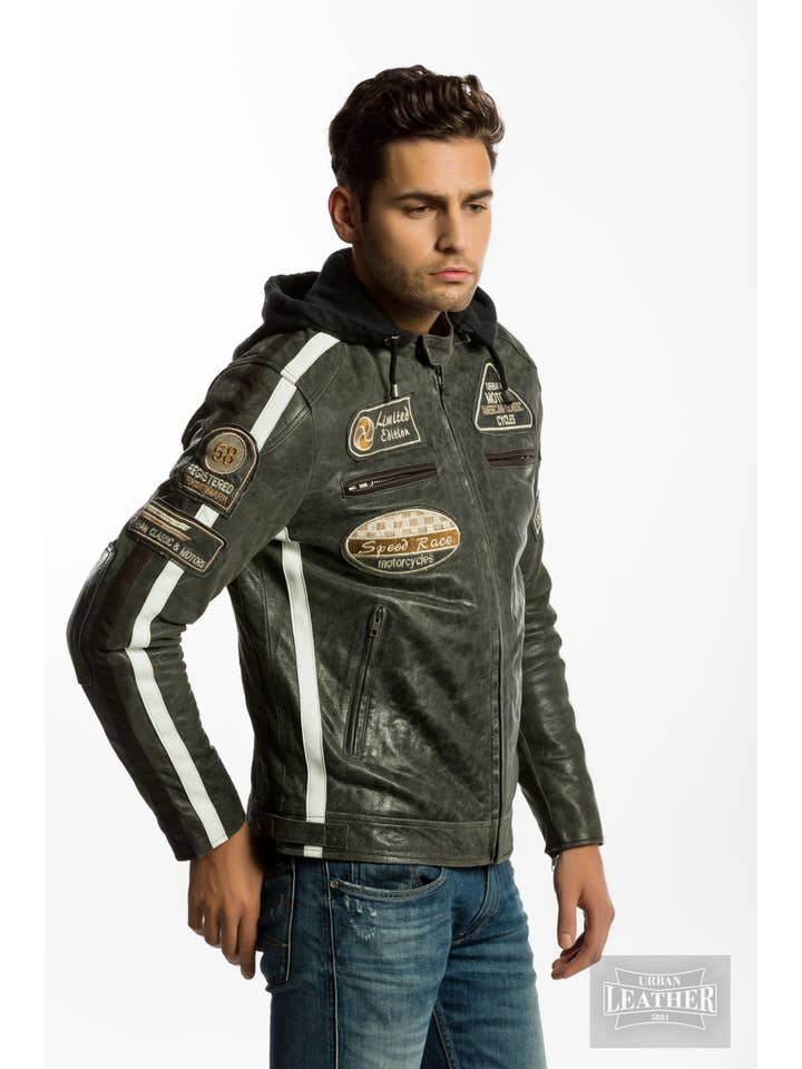 Urban 5884 Amsterdam | Leather jackets – Casaco de couro - Homem por atacado – URBAN 5884 - Jaqueta de moto masculina FIFTY EIGHT16