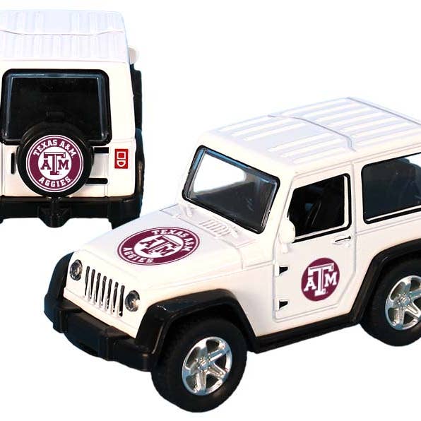 Texas A&M Aggies Toy Truck Atv Pull Back Wht 12Dp for wholesale by Jenkins Enterprises