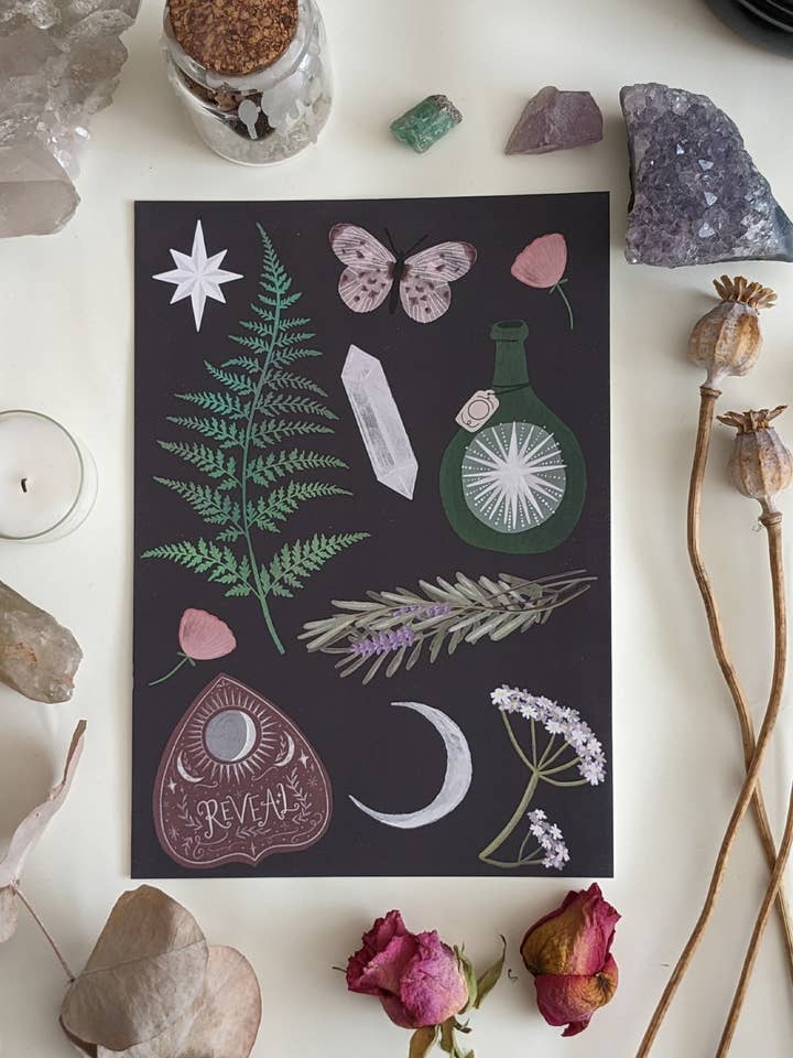 Earth Magick Illustrated Art Print for wholesale by A Spellbound Story
