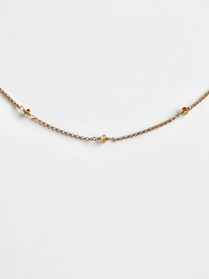 Citrin November Födelsesten Helande Justerbart Armband för wholesale av Flux Studio