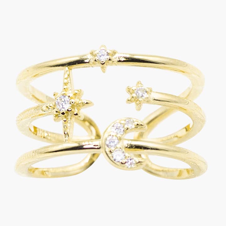 Starlit Night Open Ring • Rødguld for engroshandel hos Romilt London