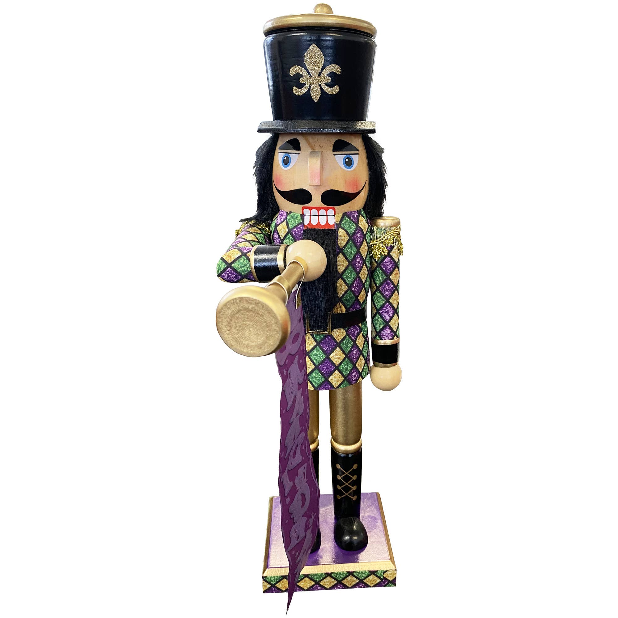 Santa’s Workshop Inc. - Wholesale Holiday Nutcracker - 14" Mardi Gras Bugler Nutcracker1