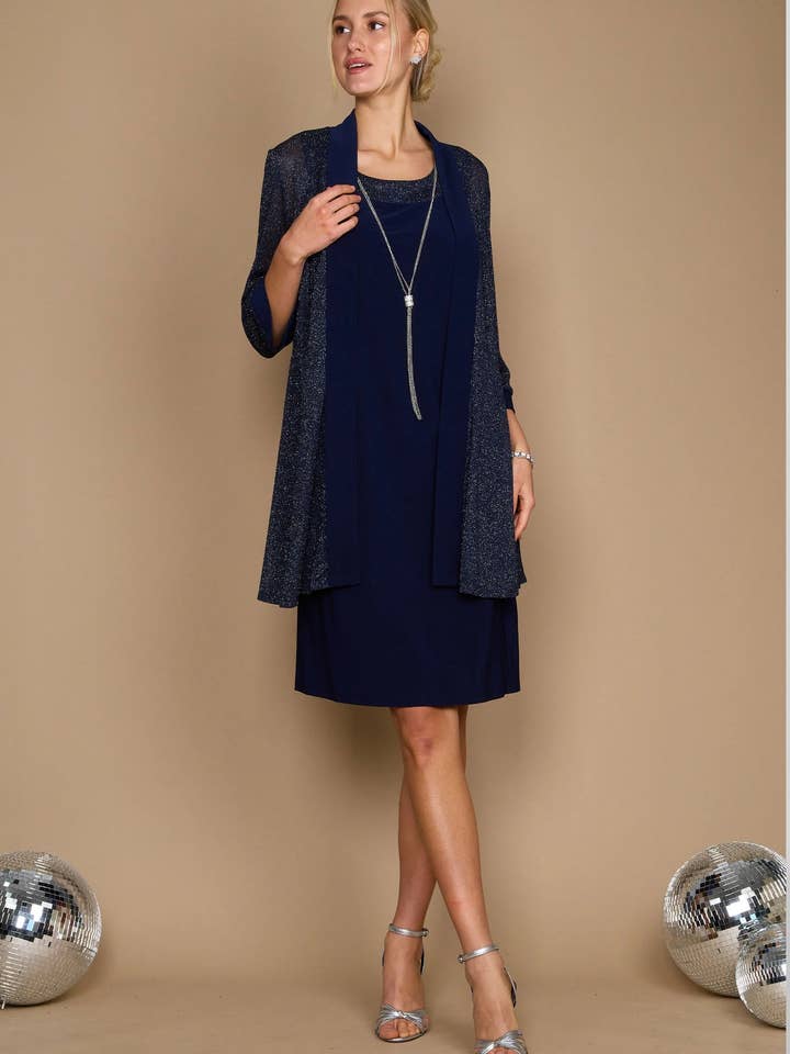 Robe courte formelle avec veste grande taille en gros pour la vente par Kos Couture