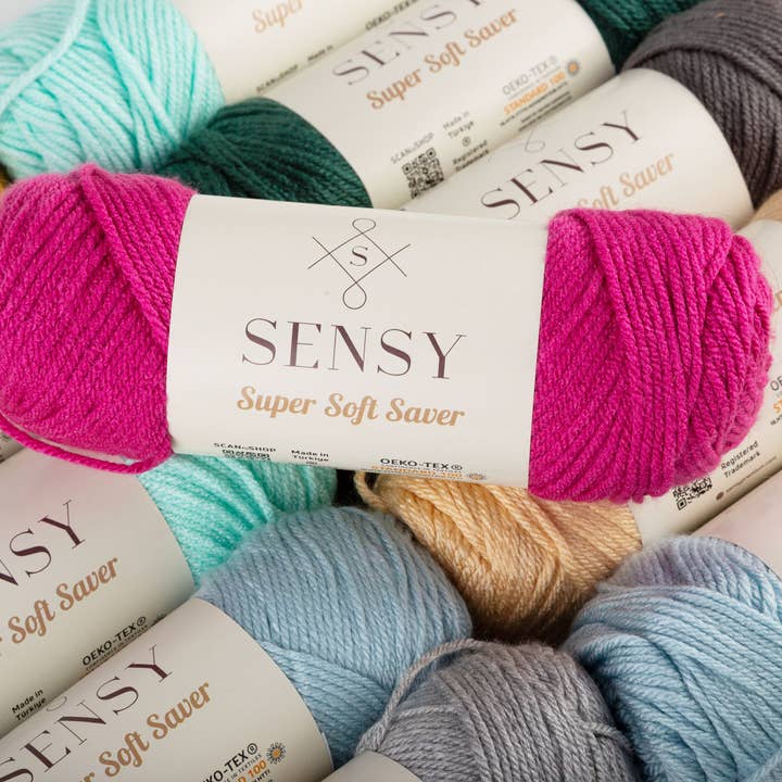 Sensy - Wholesale Yarn - Sensy Super Soft Saver Yarn, 3.5 oz, 190 Yards, Gauge 4 Medium27