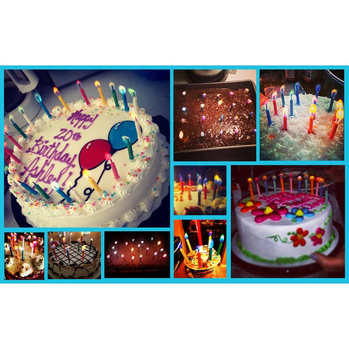 JII - Wholesale Cake Candle - Colorflame Birthday Candles in 26 Piece Counter Display21