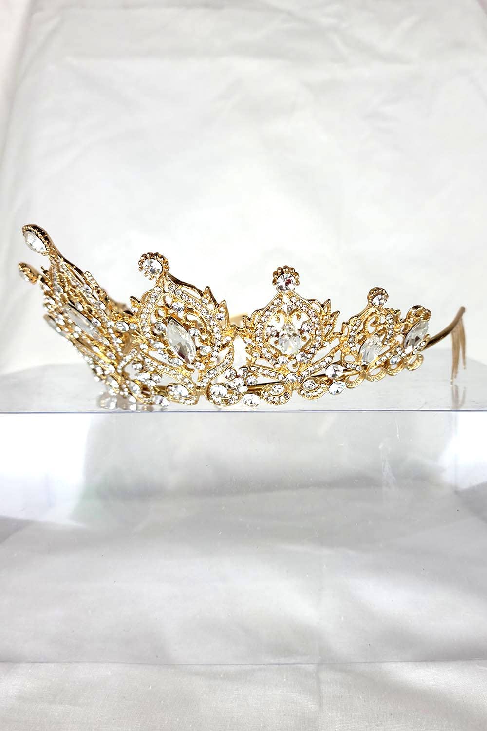 Chicas - Wholesale Tiara - Women's - One Size Fits All Tiara With Jewels HT93315