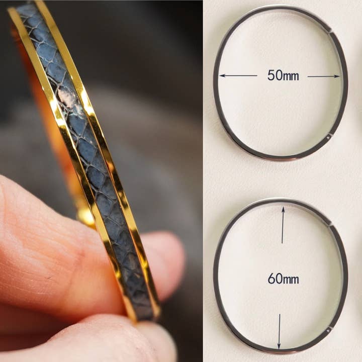 Bracelet cuir exotique pour la vente par Ak Yol Atelier