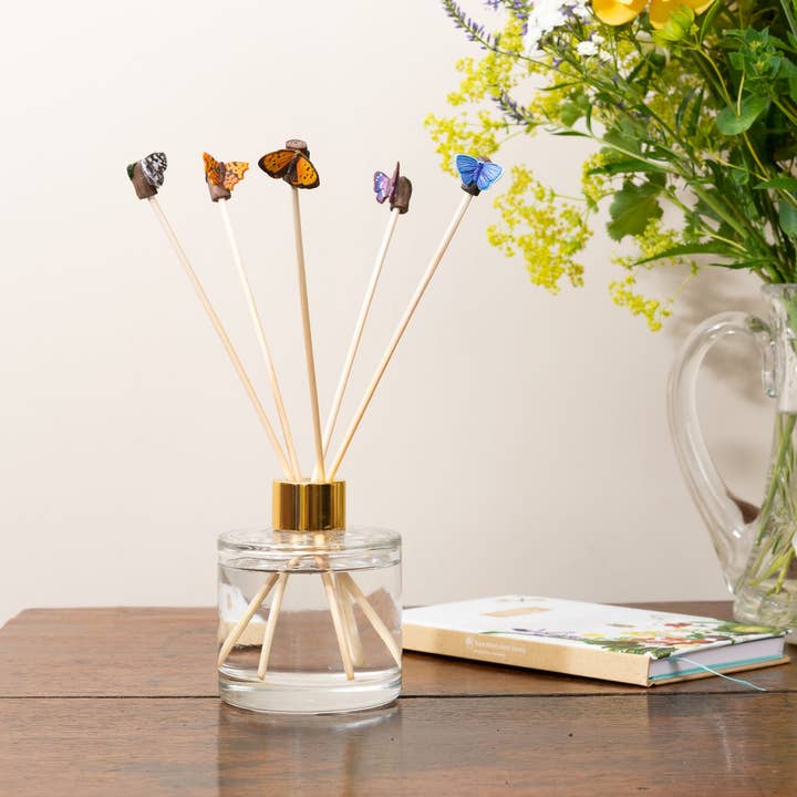 British Butterflies Diffuser Decor Reed Diffuser Decoration - Set of 5 for wholesale by Jardinopia UK