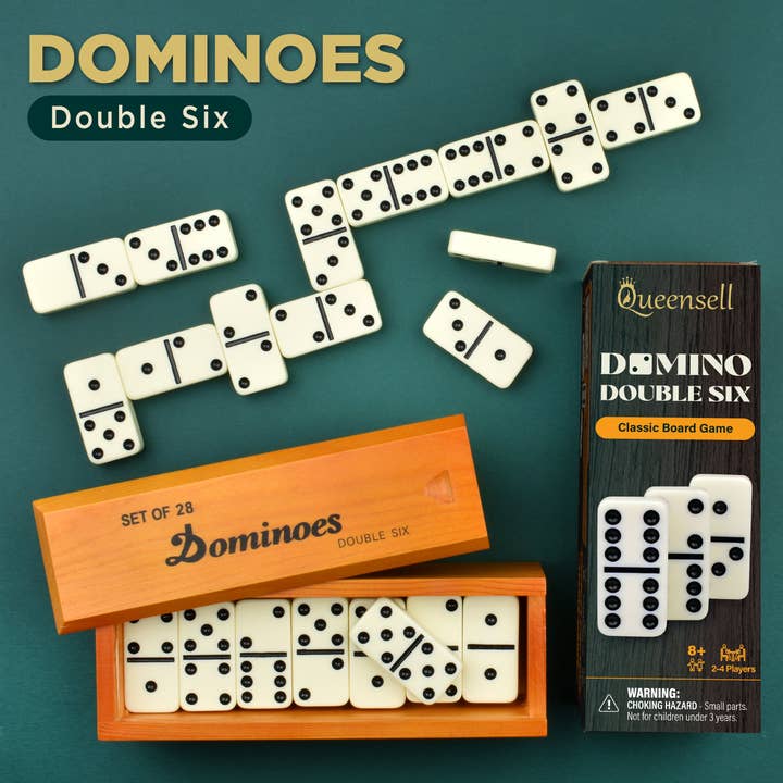 Queensell - Wholesale Dominoes - Jumbo Dominoes Set for Adults – Jumbo Dominoes Double 6