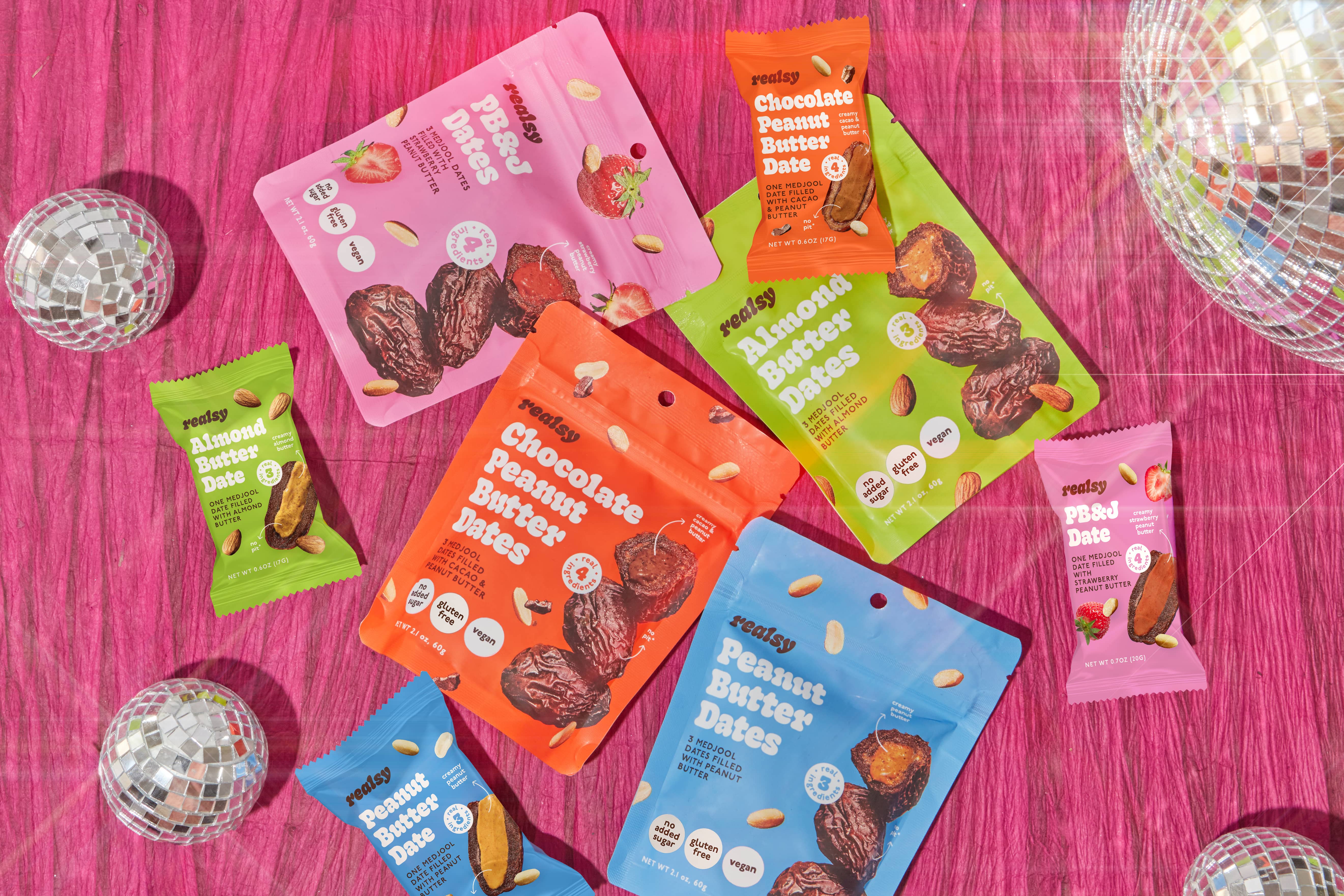 realsy - Wholesale Nuts - Peanut Butter Filled Medjool Date Snack Packs - 10 unit/case5