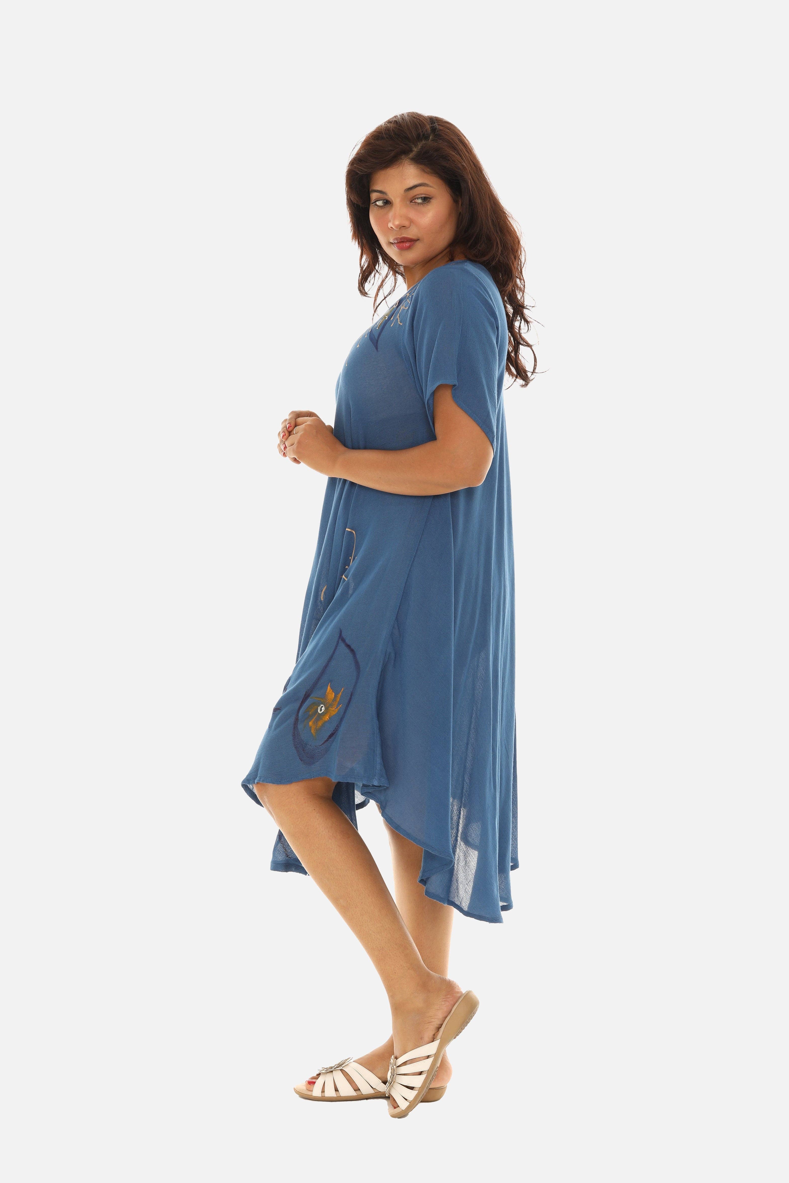 Shoreline Wear. INC - Wholesale Dress - Women's - Rayon Leaf Print Tie Dye Dress8