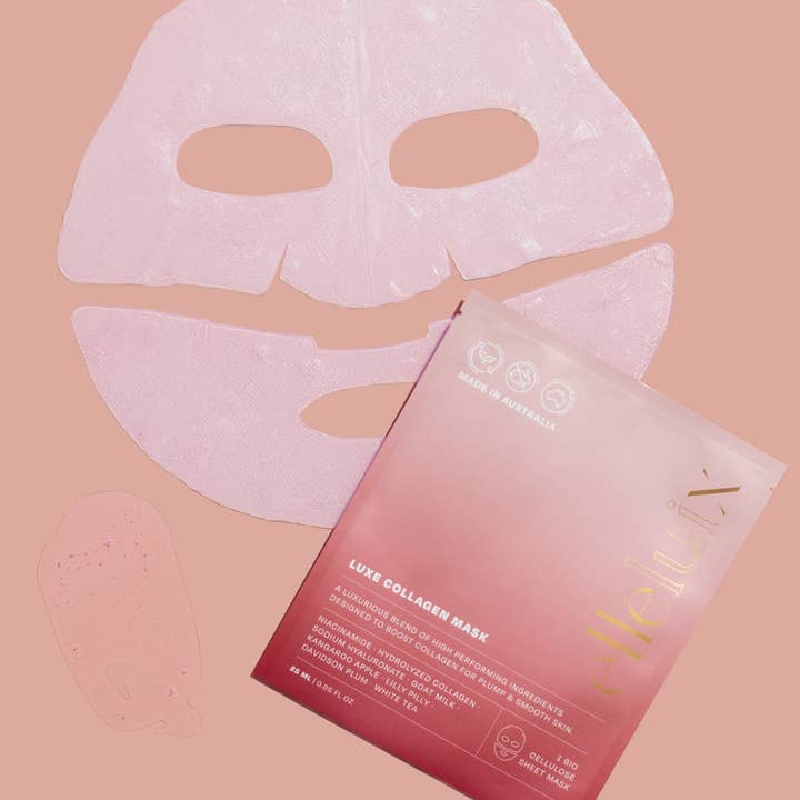 elleluix - Wholesale Skincare Face Mask - Luxe Collagen Bio Cellulose Sheet Mask