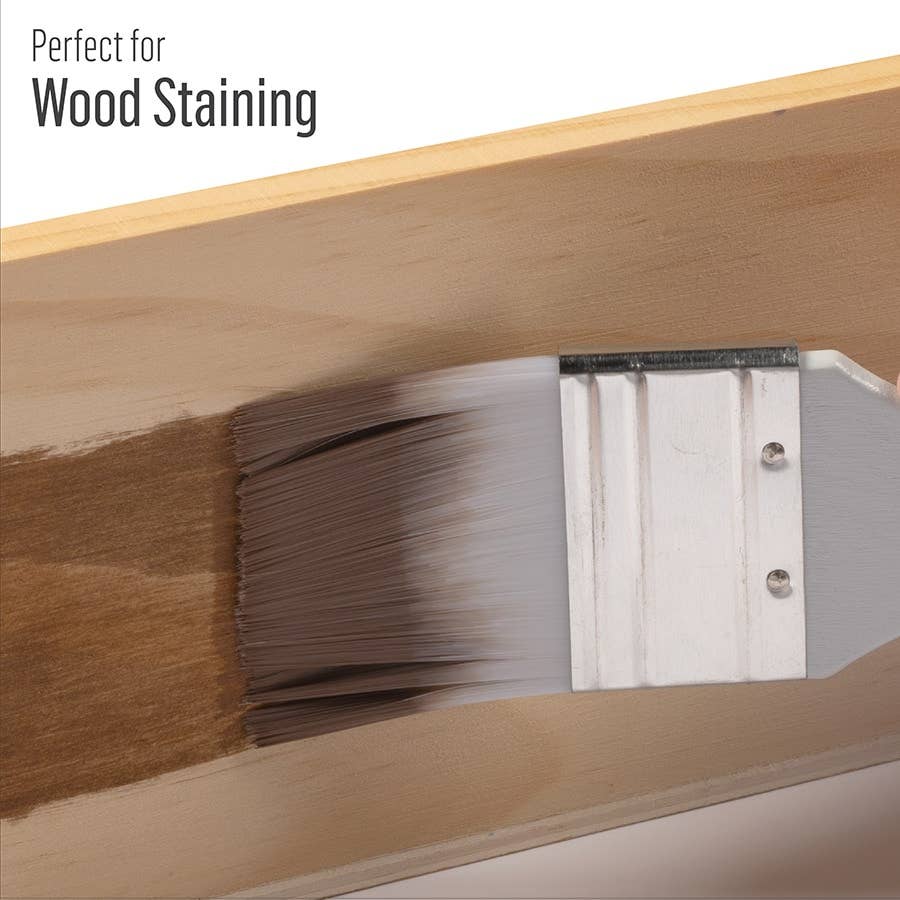 Plaid Crafts - Wholesale Paint/Wax Brush - FolkArt White Nylon Chip Brush Set 3 Piece7