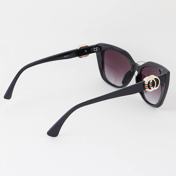 MIX Double Luxury OO Animal Print Cateye Sunglasses for wholesale on Faire2