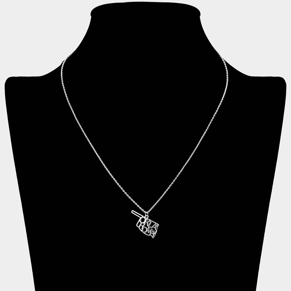 Sensibling Corp. - Wholesale Pendant/Charm Necklace - Oklahoma State Map Pendant Necklace3