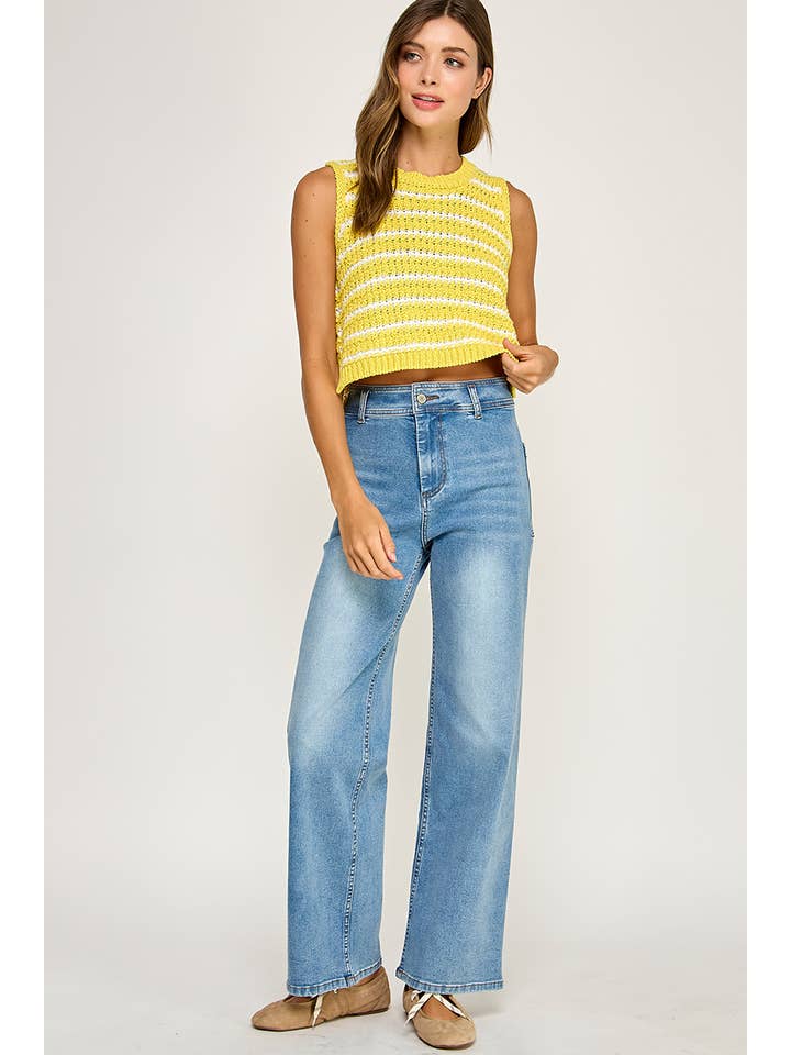 Miss Love - Wholesale Knit Top - Women's - STRIPED KNIT TOP24