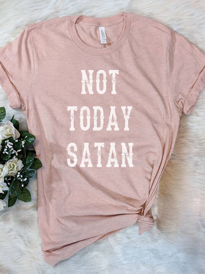 House Of Rodan - Vendita all'ingrosso Maglietta serigrafata - Donna - Not Today Satan — divertente sassy stravagante sarcastico carina t-shirt1