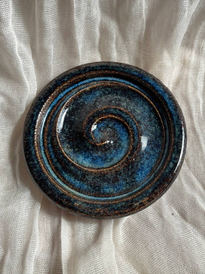 Sea Fever Mini Soap Dish for wholesale by Charlotte Manser Ceramics