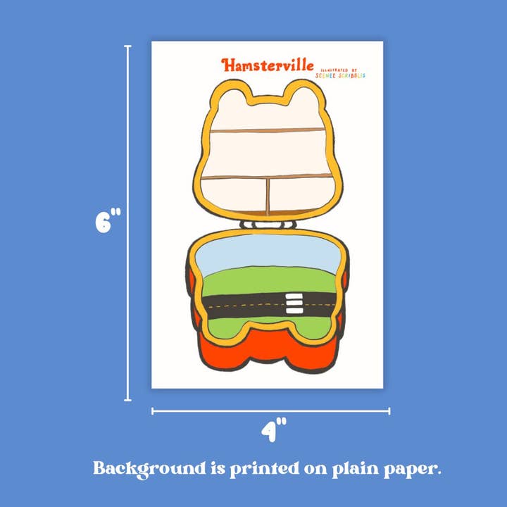 Seenee Scribbles – wholesale Sticker – Child & baby – Hammy Pocket in Hamsterville Magnet Activity1