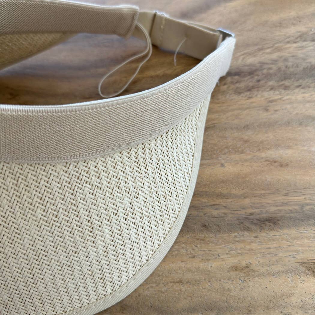 Bella Betty - Vente Visière – femme - Chapeau pare-soleil en paille structuré avec bande ajustable extensible9