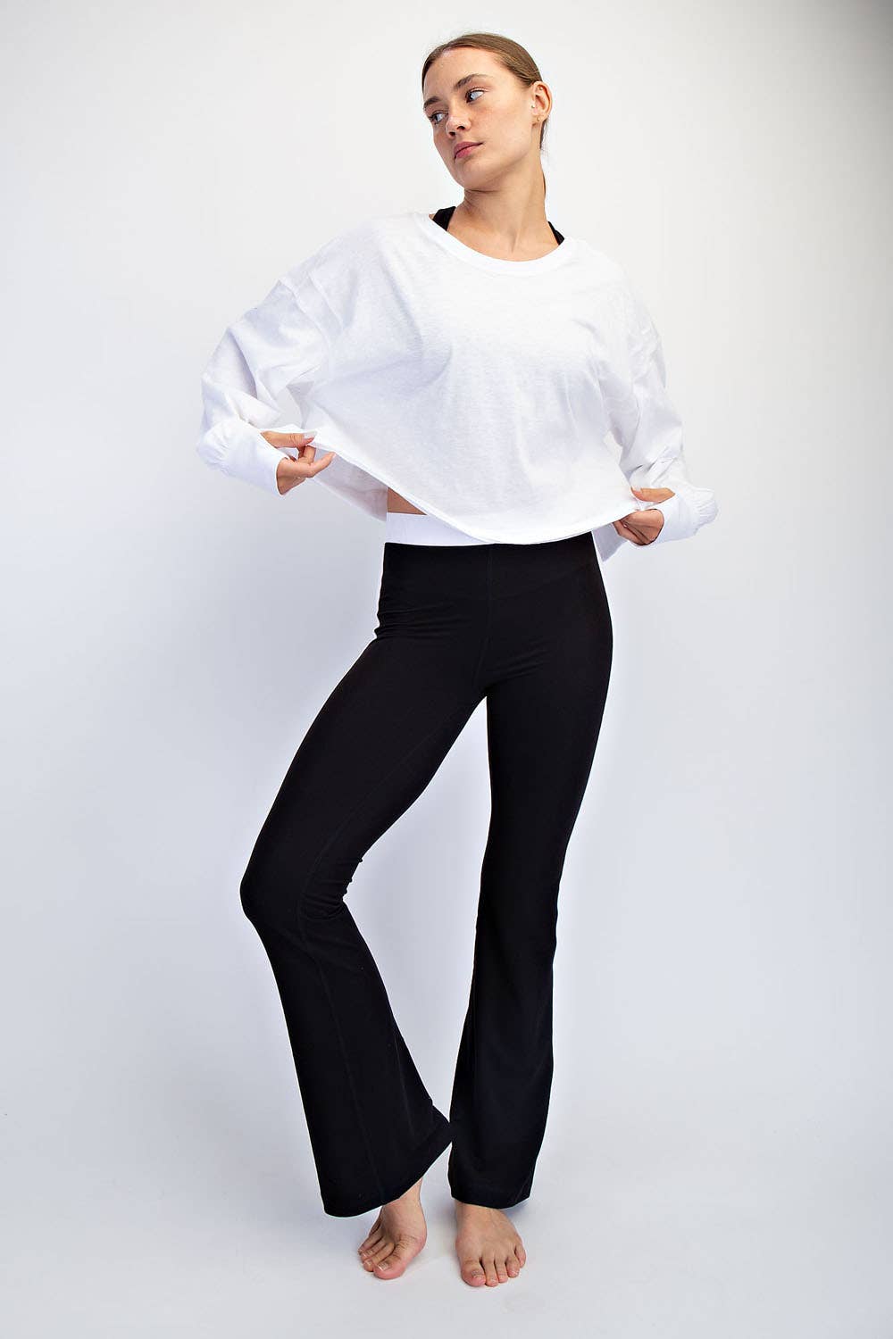 Rae Mode - Wholesale Lounge Top - Women's - COTTON SLUB OPEN BACK LONG SLEEVE TOP3