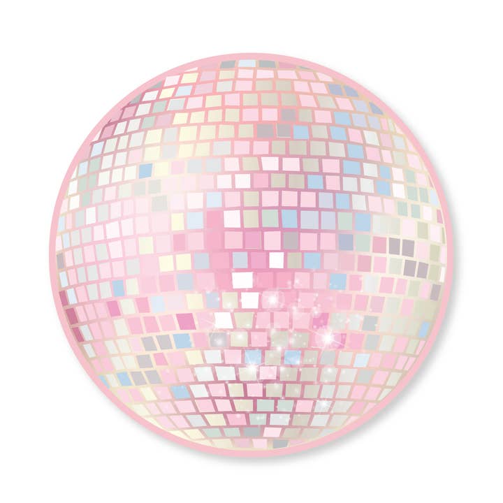 PINK DISCO BALL PLATES for wholesale by Bonjour Fête